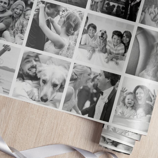 Custom Create-Your-Own 30 Photo Collage Gift Wrapping Paper (Creator Uploaded)