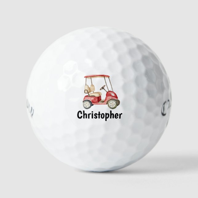Custom Create Your Own Golf Cart Theme Monogrammed Balls (Front)