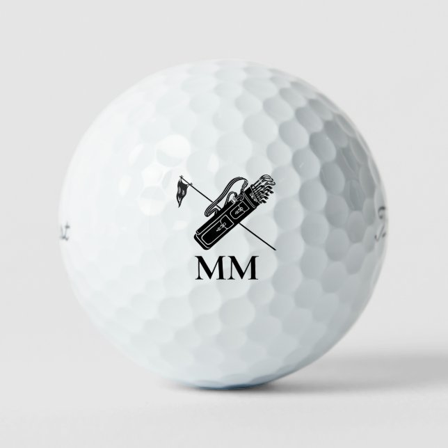 Custom Create Your Own Golf Club Monogrammed Golf Balls (Front)