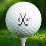 Custom Create Your Own Golf Theme Monogrammed Balls<br><div class="desc">Logo style golf clubs with your monogram initials. Perfect and simple golf theme to create your own personalised golf balls. Great as a gift for those that love to play golf.</div>