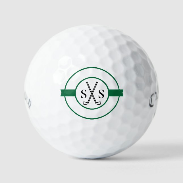 Custom Create Your Own Golf Theme Monogrammed Balls (Front)