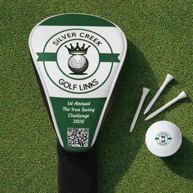 Custom Create Your Own Golf Tournament Head Cover (Golf Logo, Client Give-Away, Marketing, Tournament, Golfer)