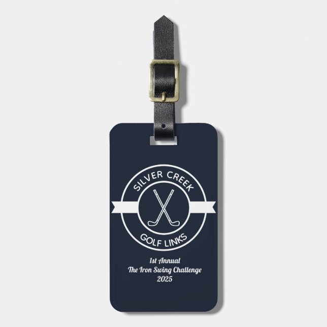 Custom Create Your Own Golf Tournament Luggage Tag (Front Vertical)