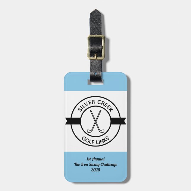 Custom Create Your Own Golf Tournament Luggage Tag (Front Vertical)
