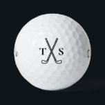 Custom Create Your Own Golf Wedding Monogrammed Balls<br><div class="desc">Logo style golf clubs with your monogram initials. Perfect and simple golf theme to create your own personalised golf balls. Create a unique gift for your groomsmen and best man. Perfect for bachelor party weekends where a game of golf is on the party agenda.</div>