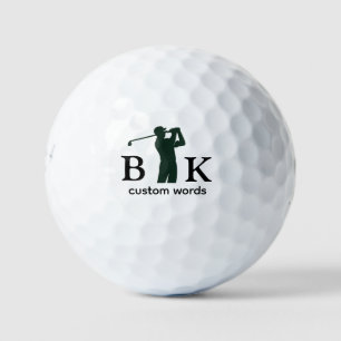 Custom Create Your Own Golfer Monogrammed Golf Balls