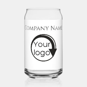 Custom Create your own logo promo Glass. Can Glass