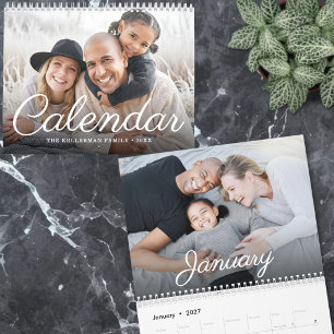 Custom Create Your Own Modern Family Photo Calendar