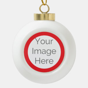 custom create your own photo ceramic ball christmas ornament