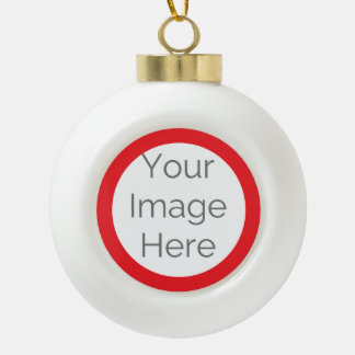 custom create your own photo  ceramic ball christmas ornament