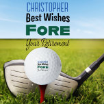 Custom Create Your Own Retirement Golf Balls<br><div class="desc">Custom Create Your Own Retirement Monogrammed Golf Balls are the ultimate gift for any retiring golfer. With modern typography and personalised monogram name, these golf balls are a unique and thoughtful way to celebrate the occasion. Adding a touch of fun and humour, the message "Best Wishes 'Fore' your retirement" will...</div>