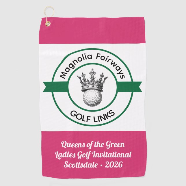 Custom Create Your Own Womens Golf Tournament Towel (Front)