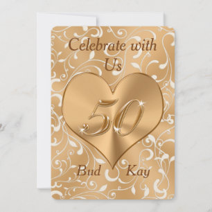 Custom Created Fiftieth Anniversary Invitations
