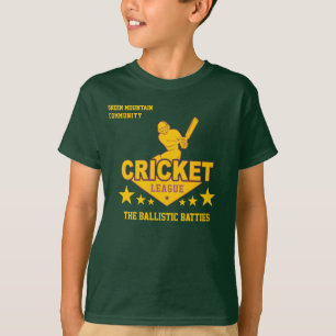 Custom Cricket Club League Sport Name Number T-Shirt
