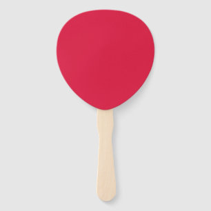 Custom Crimson Red Teardrop Hand Fan