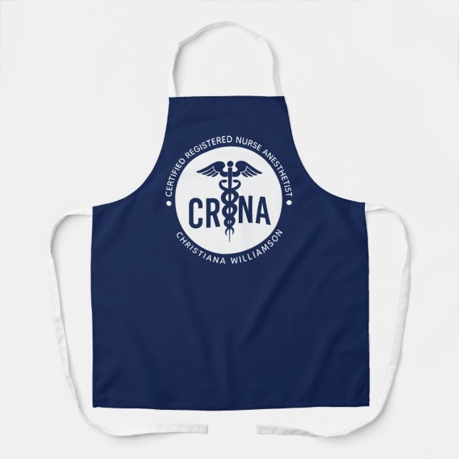 Custom CRNA Certified Registered Nurse Anaesthetis Apron (Front)