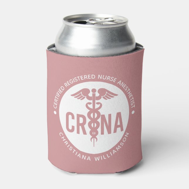 Custom CRNA Certified Registered Nurse Anaesthetis Can Cooler (Can Front)