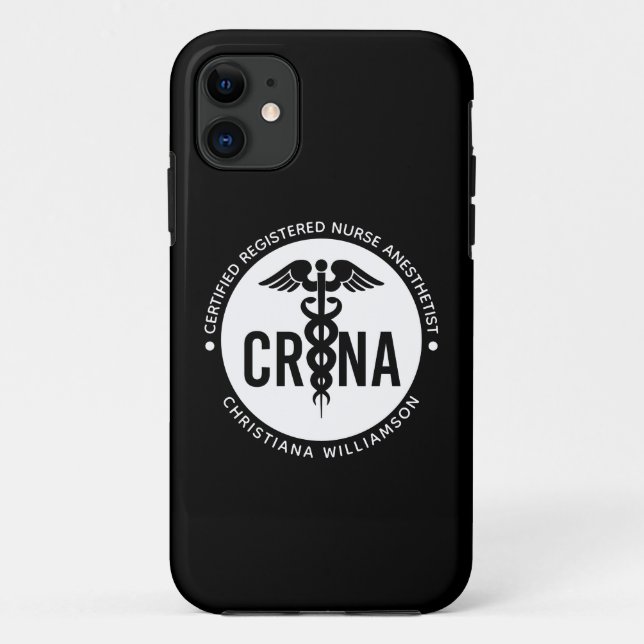 Custom CRNA Certified Registered Nurse Anaesthetis Case-Mate iPhone Case (Back)
