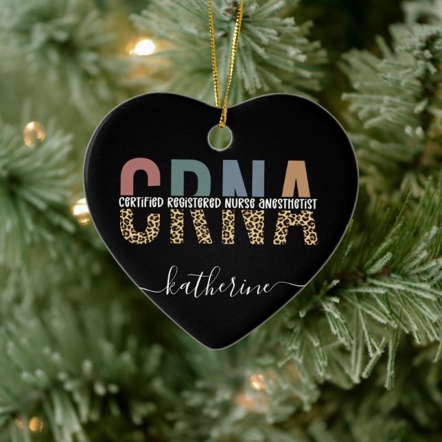 Custom CRNA Certified Registered Nurse Anaesthetis Ceramic Tree Decoration (Tree)