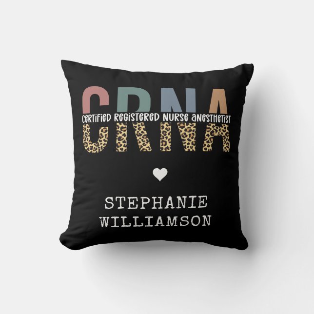 Custom CRNA Certified Registered Nurse Anaesthetis Cushion (Front)