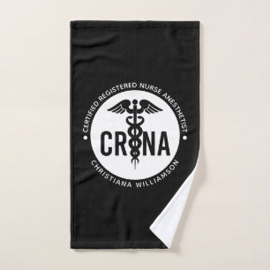 Custom CRNA Certified Registered Nurse Anaesthetis Hand Towel