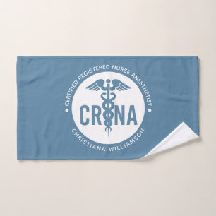 Custom CRNA Certified Registered Nurse Anaesthetis Hand Towel