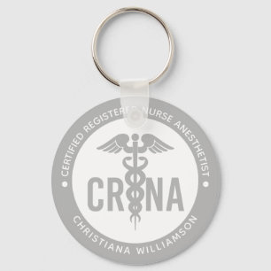 Custom CRNA Certified Registered Nurse Anaesthetis Key Ring