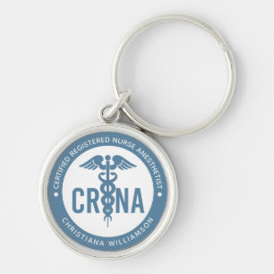 Custom CRNA Certified Registered Nurse Anaesthetis Key Ring
