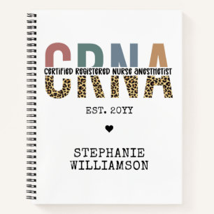 Custom CRNA Certified Registered Nurse Anaesthetis Notebook