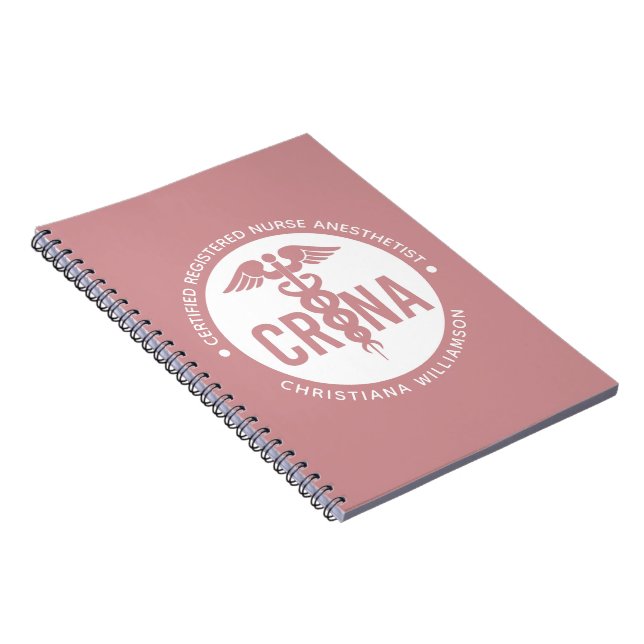 Custom CRNA Certified Registered Nurse Anaesthetis Notebook (Right Side)