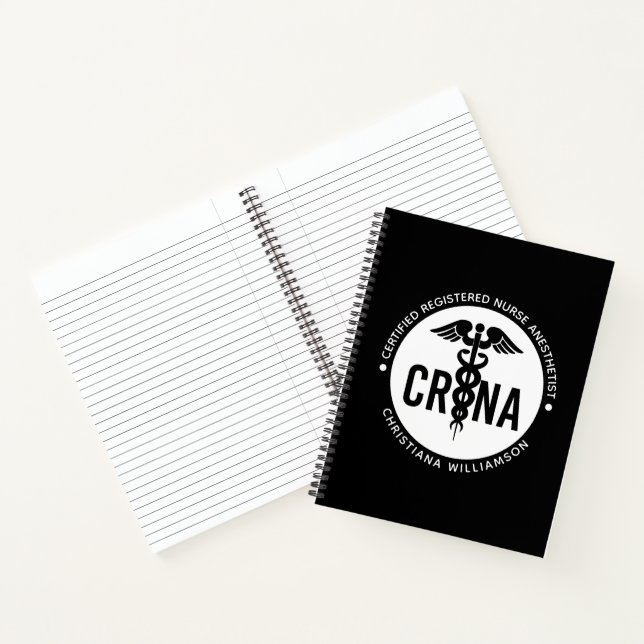 Custom CRNA Certified Registered Nurse Anaesthetis Notebook (Inside)