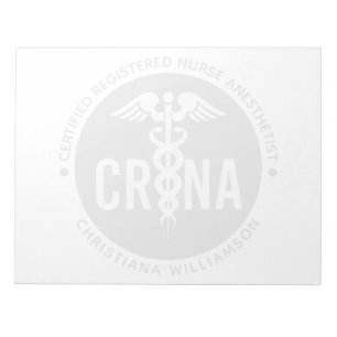 Custom CRNA Certified Registered Nurse Anaesthetis Notepad