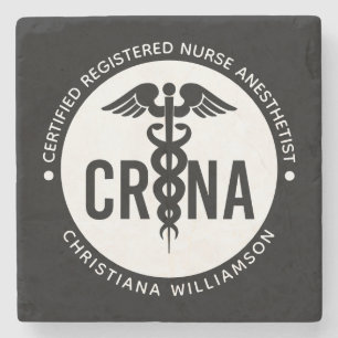 Custom CRNA Certified Registered Nurse Anaesthetis Stone Coaster