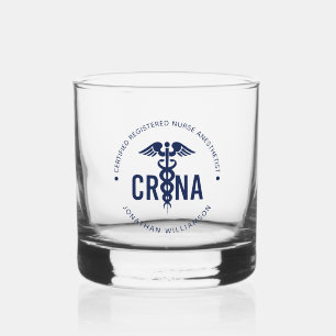 Custom CRNA Certified Registered Nurse Anaesthetis Whiskey Glass
