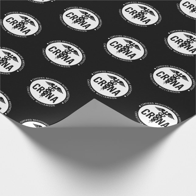 Custom CRNA Certified Registered Nurse Anaesthetis Wrapping Paper (Corner)