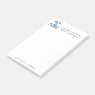 Custom CRNA Certified Registered Nurse Anesthetist Post-it Notes