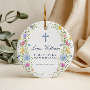 Custom Cross Baptism Ornaments Gift