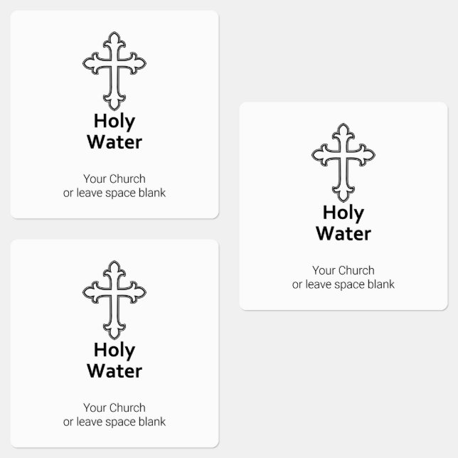 Custom Cross Holy Water (Group)