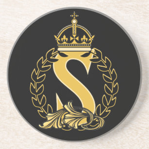 Custom Crown Monogram - S Coaster