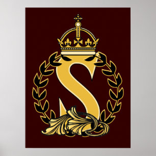 Custom Crown Monogram - S Poster
