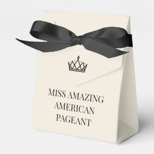 Custom Crown Pageant Contestant Welcome Gift Favour Box