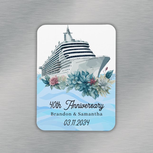 Custom Cruise 40th Wedding Anniversary Keepsake Magnet (Custom Cruise 40th Wedding Anniversary Keepsake Magnet
)