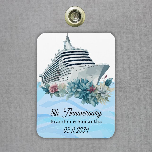 Custom Cruise 5th Wedding Anniversary Keepsake Magnet (Custom Cruise 5th Wedding Anniversary Keepsake Magnet
)