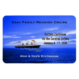 Custom Cruise Cabin Door Marker Blue Ocean Ship Magnet