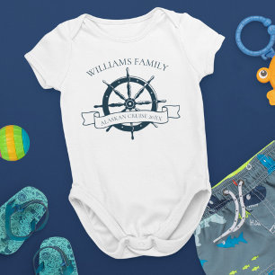 Custom Cruise Ship Nautical Family Vacation Cute Baby Bodysuit