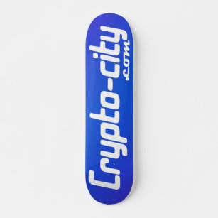 Custom Crypto-city Graphic Skateboard Deck