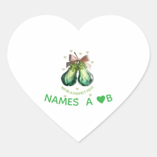 Custom Crystal Valentine Gift  Heart Sticker