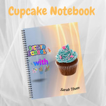 Custom Cupcake Back to School Spiral Notebook 