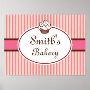 Custom Cupcake Bakery Sign Art Print