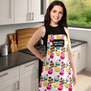 Custom cupcake monogram apron
